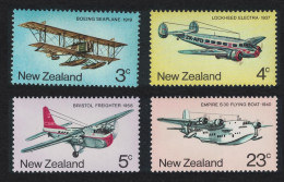 New Zealand Airmail Transport Airplanes Aviation 4v 1974 MNH SG#1050-1053 - Nuevos