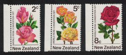 New Zealand Roses Flowers Convention Hamilton 3v Margins 1971 MNH SG#967-969 - Ongebruikt