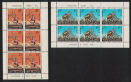 New Zealand Rugby Football Health Stamps 2 Sheetlets 1967 MNH SG#MS869 Sc#B73a-B74a - Ungebraucht