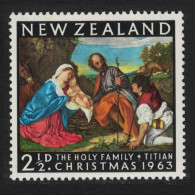 New Zealand 'The Holy Family' By Titian Christmas 1963 MNH SG#817 - Unused Stamps