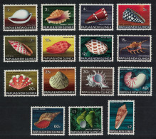 Papua NG Sea Shells 15v COMPLETE 1969 MNH SG#137-151 Sc#265-279 - Papouasie-Nouvelle-Guinée