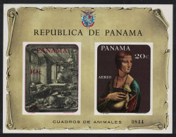 Panama Da Vici Durer Paintings Of Animals MS 1967 MNH MI#Block 78 - Panama