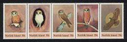 Norfolk Birds Boobook Owl Strip Of 5 1984 MNH SG#338-342 Sc#343 - Norfolk Island
