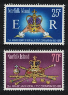 Norfolk 25th Anniversary Of Queen Elizabeth II's Coronation 2v 1978 MNH SG#207-208 Sc#229-230 - Ile Norfolk