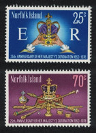 Norfolk 25th Anniversary Of Queen Elizabeth II's Coronation 2v 1978 MNH SG#207-208 Sc#229-230 - Isla Norfolk