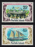 Norfolk Schooner Resolution 2v 1975 MNH SG#170-171 Sc#192-193 - Isla Norfolk