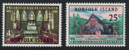 Norfolk Melanesian Mission 2v 1966 MNH SG#74-75 Sc#97-98 - Ile Norfolk