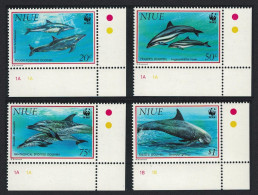 Niue WWF Pacific Dolphins 4v Corners 1993 MNH SG#763-766 MI#822-825 Sc#651-654 - Niue