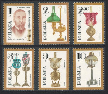 Poland Ignacy Lukasiewicz Inventor Of Petroleum Lamp 6v 1982 MNH SG#2801-2806 Sc#2508-2513 - Unused Stamps