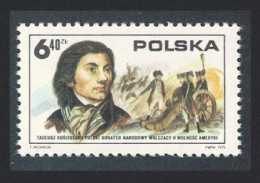 Poland Tadeusz Kosciusko American Revolution 1975 MNH SG#2392 Sc#2121 - Nuevos