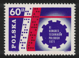 Poland 6th Polish Technical Congress Warsaw 1971 MNH SG#2083 - Unused Stamps