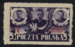 Poland Opening Of Polish Parliament Overprint 1947 MH SG#575 - Unused Stamps