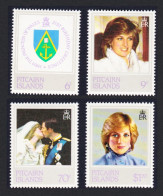 Pitcairn 21st Birthday Of Diana Princess Of Wales 4v 1982 MNH SG#226-229 Sc#213-216 - Islas De Pitcairn