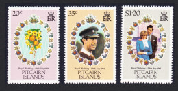 Pitcairn Charles And Diana Royal Wedding 3v 1981 MNH SG#219-221 MI#209-211 Sc#206-208 - Islas De Pitcairn