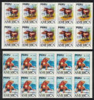 Peru Tapir Otter UPAEP UNISSUED Imperf RARR Sheets 1993 MNH - Peru