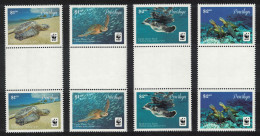 Penrhyn WWF Pacific Green Turtle 'Chelonia Mydas' Gutter Pairs 2014 MNH SG#645-648 - Penrhyn