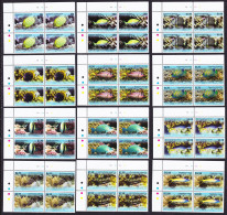 Penrhyn Fish Definitives Part 2 12v T1 Corner Blocks Of 4 2013 SG#626-637 Sc#521-532 - Penrhyn