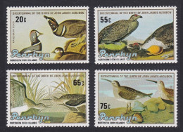 Penrhyn Duck Grouse Sandpiper Dunlin Birds Audubon 4v 1985 MNH SG#373-376 - Penrhyn