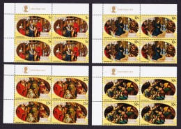 Penrhyn Christmas Adoration 4v Corner Blocks Of 4 1974 MNH SG#72-75 Sc#66-69 - Penrhyn