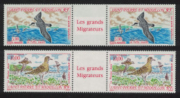 St. Pierre And Miquelon Shearwater Plover Migratory Birds 2v Gutter Pairs 1993 MNH SG#696-697 - Nuevos