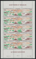 St. Pierre And Miquelon Horses Ducks Gulls Geese Birds 2v Full Sheet 1987 MNH SG#596-597 - Ongebruikt