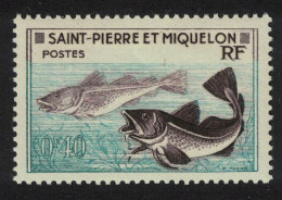 St. Pierre And Miquelon Codfish Fish 0.40Fr 1955 MNH SG#400 - Unused Stamps