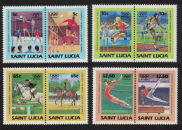 St. Lucia Volleyball Horse Dressage Olympic Games Los Angeles 8v 1984 MNH SG#727-734 - St.Lucie (1979-...)