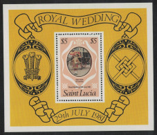 St. Lucia Charles And Diana Royal Wedding Coach MS 1981 MNH SG#MS579 - St.Lucia (1979-...)