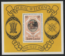 St. Lucia Charles And Diana Royal Wedding Coach MS 1981 MNH SG#MS579 - St.Lucie (1979-...)