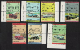 St. Lucia Automobiles 14v Pairs 1985 MNH SG#745-758 MI#696-709 Sc#686-692 - St.Lucia (1979-...)