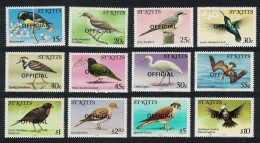 St. Kitts Birds Optd OFFICIAL 12v 1981 MNH SG#O11-O22 Sc#O11-O22 - St.Kitts-et-Nevis ( 1983-...)