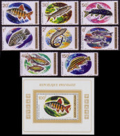 Rwanda Fish 8v+MS 1973 MNH SG#553-MS561 MI#577-574A+Block 33A Sc#541-549 - Ongebruikt