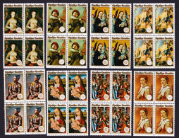 Rwanda Paintings Picasso David Boucher 8v Blocks Of 4 1974 MNH SG#609-616 Sc#594-601 - Nuevos