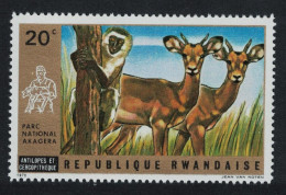 Rwanda Antelopes Monkey Akagera National Park 1972 MNH SG#456 Sc#444 - Ongebruikt