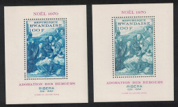 Rwanda 'Adoration Of The Shepherds' By Ribera Colour VAR MS 1970 MNH SG#MS399 Sc#389 - Ungebraucht