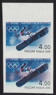 Russia Snowboarding Olympic Games Turin Colour Trial Pair T5 2006 MNH SG#7385 - Nuovi