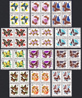 Rwanda Butterflies 12v Blocks Of 4 1965 MNH SG#112-123 Sc#114-125 - Ongebruikt
