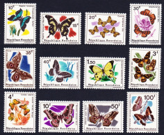 Rwanda Butterflies 12v 1965 MNH SG#112-123 Sc#114-125 - Nuovi