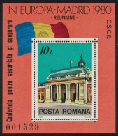 Romania European Security And Co-operation Conference Madrid MS 1980 MNH SG#MS4597 - Ungebraucht