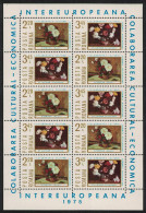 Romania Paintings Inter-European Cultural Economic Co-operation 2v Sheetlet 1975 MNH SG#4137-4138 - Neufs