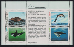 Portugal Whales Dolphins Monk Seal Brasiliana 83 MS 1983 MNH SG#MS1932 - Neufs