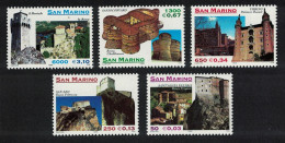 San Marino Architecture Of Montefeltro 5v 1999 MNH SG#1736-1740 - Nuevos