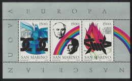 San Marino Gorbatchov Bush Bird 'Birth Of A New Europe' MS 1991 MNH SG#MS1411 - Unused Stamps