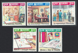 San Marino World Of Stamps 3rd Series 5v 1991 MNH SG#1393-1397 - Unused Stamps