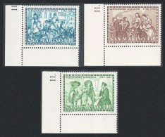 San Marino Birth Alessandro Manzoni Writer 3v Corners 1985 MNH SG#1254-1256 - Ungebraucht