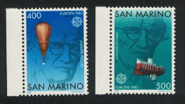 San Marino Auguste Piccard Stratosphere Balloon Bathyscaphe 1983 MNH SG#1210-1211 - Unused Stamps