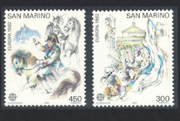 San Marino Horses Napoleon Historic Events Europa 2v 1982 MNH SG#1179-1180 - Nuovi