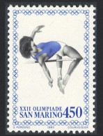 San Marino High Jump Olympic Games Moscow 450L Key Value 1980 MNH SG#1150 - Unused Stamps