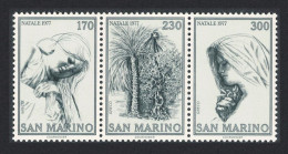 San Marino Christmas 3v Strip 1977 MNH SG#1085-1087 - Nuevos