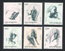 San Marino 'The Civil Virtues' Sketches By Emilio Greco 6v 2nd Series 1977 MNH SG#1043=1053 MI#1133-1138 Sc#900-905 - Nuevos